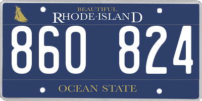 RI license plate 860824