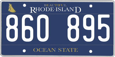RI license plate 860895