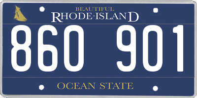 RI license plate 860901