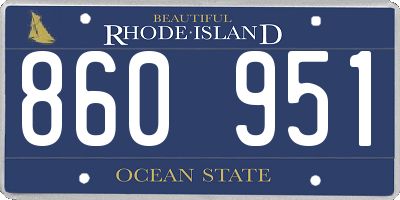 RI license plate 860951