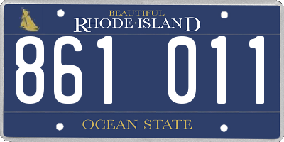RI license plate 861011