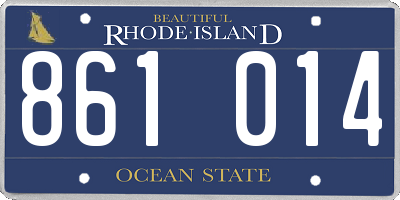 RI license plate 861014