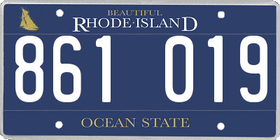 RI license plate 861019