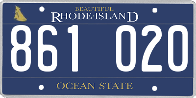 RI license plate 861020