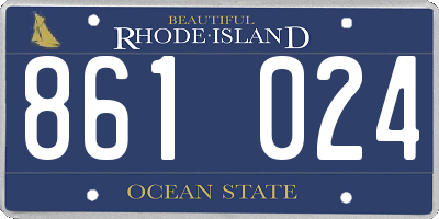 RI license plate 861024