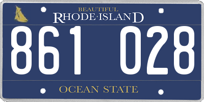 RI license plate 861028