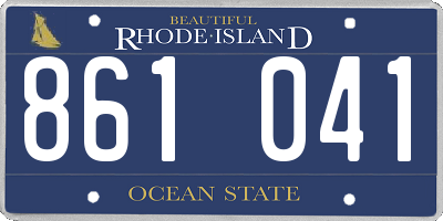 RI license plate 861041