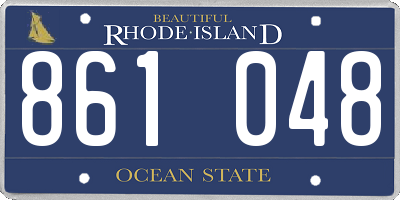 RI license plate 861048