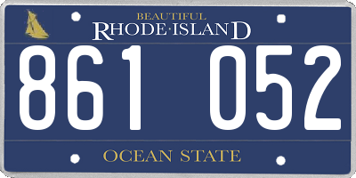 RI license plate 861052