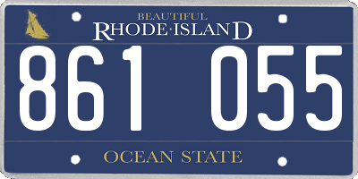 RI license plate 861055