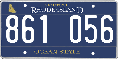 RI license plate 861056