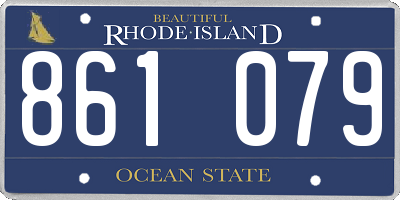 RI license plate 861079