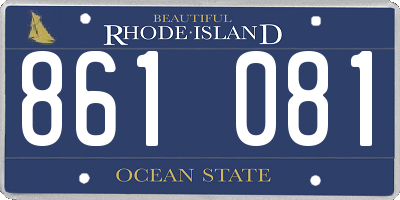 RI license plate 861081