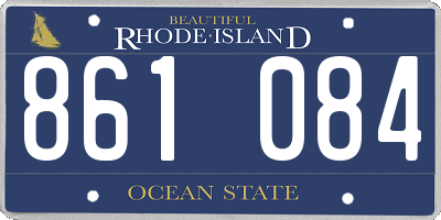 RI license plate 861084