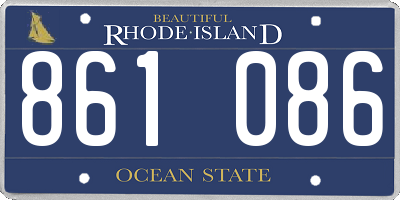 RI license plate 861086