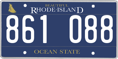 RI license plate 861088