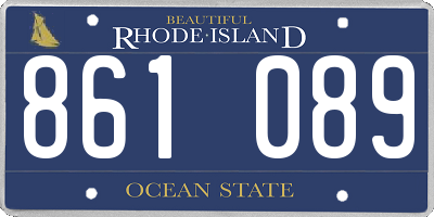 RI license plate 861089