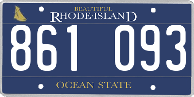 RI license plate 861093