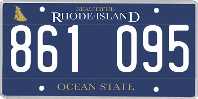 RI license plate 861095
