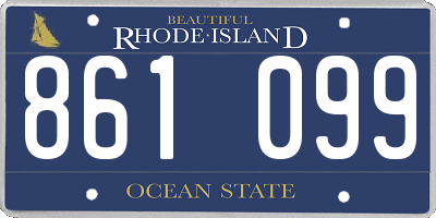 RI license plate 861099
