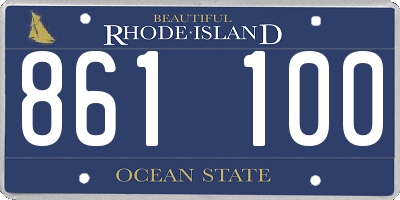 RI license plate 861100