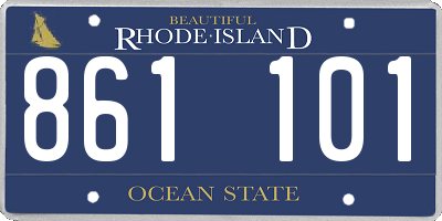 RI license plate 861101