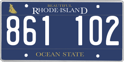 RI license plate 861102