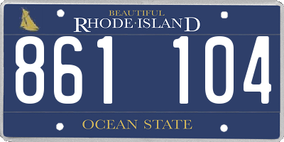 RI license plate 861104