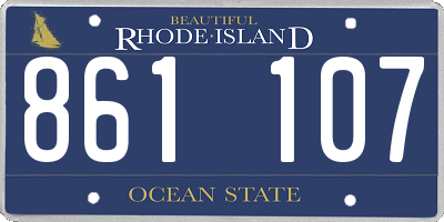 RI license plate 861107
