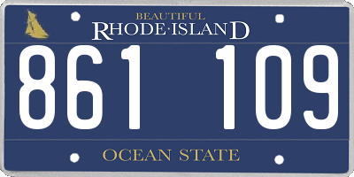 RI license plate 861109