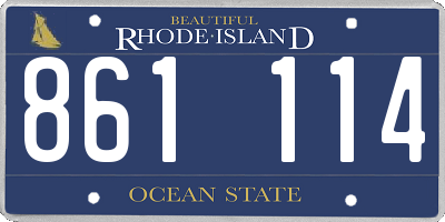 RI license plate 861114