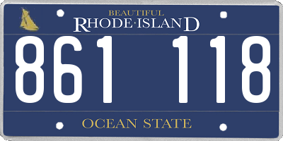 RI license plate 861118