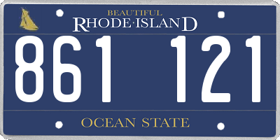 RI license plate 861121
