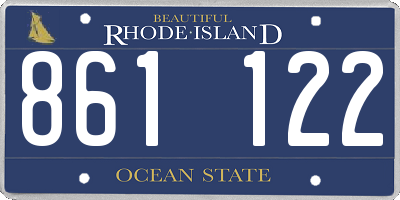 RI license plate 861122
