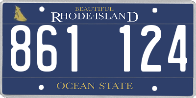 RI license plate 861124