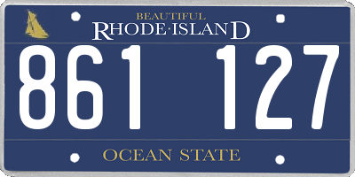 RI license plate 861127