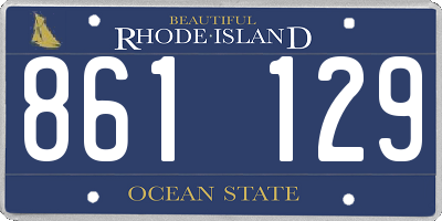 RI license plate 861129