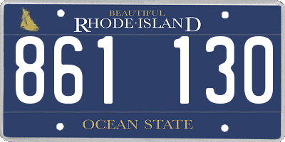 RI license plate 861130