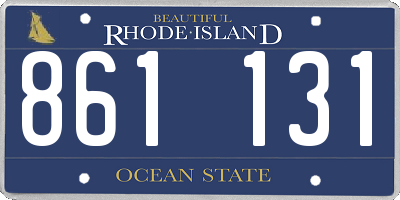 RI license plate 861131