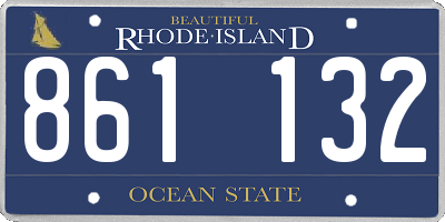 RI license plate 861132