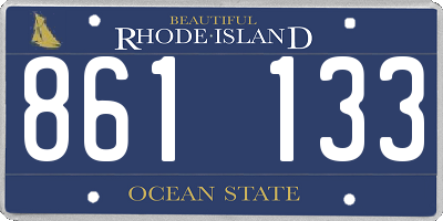RI license plate 861133