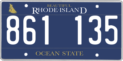 RI license plate 861135