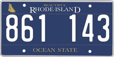 RI license plate 861143