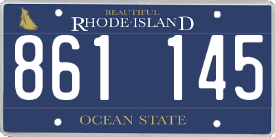 RI license plate 861145