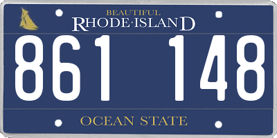 RI license plate 861148