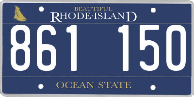 RI license plate 861150