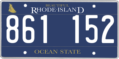 RI license plate 861152