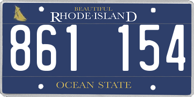 RI license plate 861154