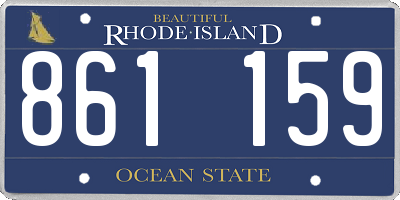 RI license plate 861159