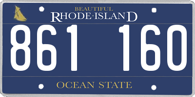 RI license plate 861160